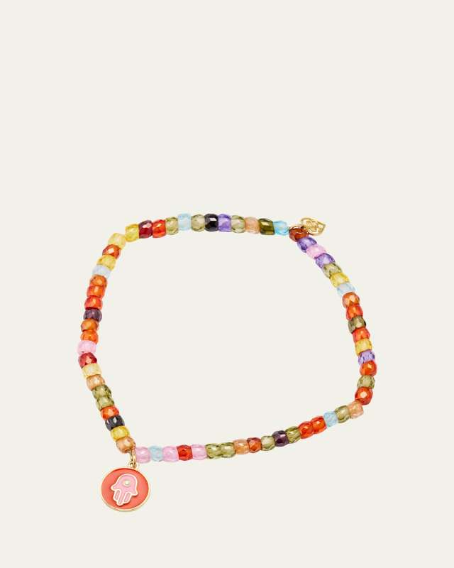 Girl's 14k Hamsa Medallion Charm Bracelet